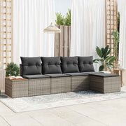 Conjunto de Sofá de Jardim 5 pcs Cinzeto 184 x 62 x 85 cm