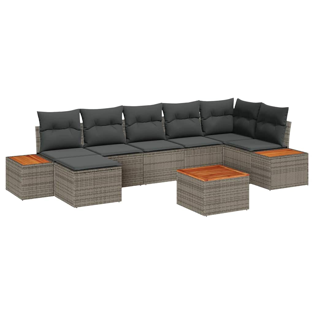 Conjunto de Sofá de Jardim 8 pcs Cinzeto 319 x 154 x 85 cm