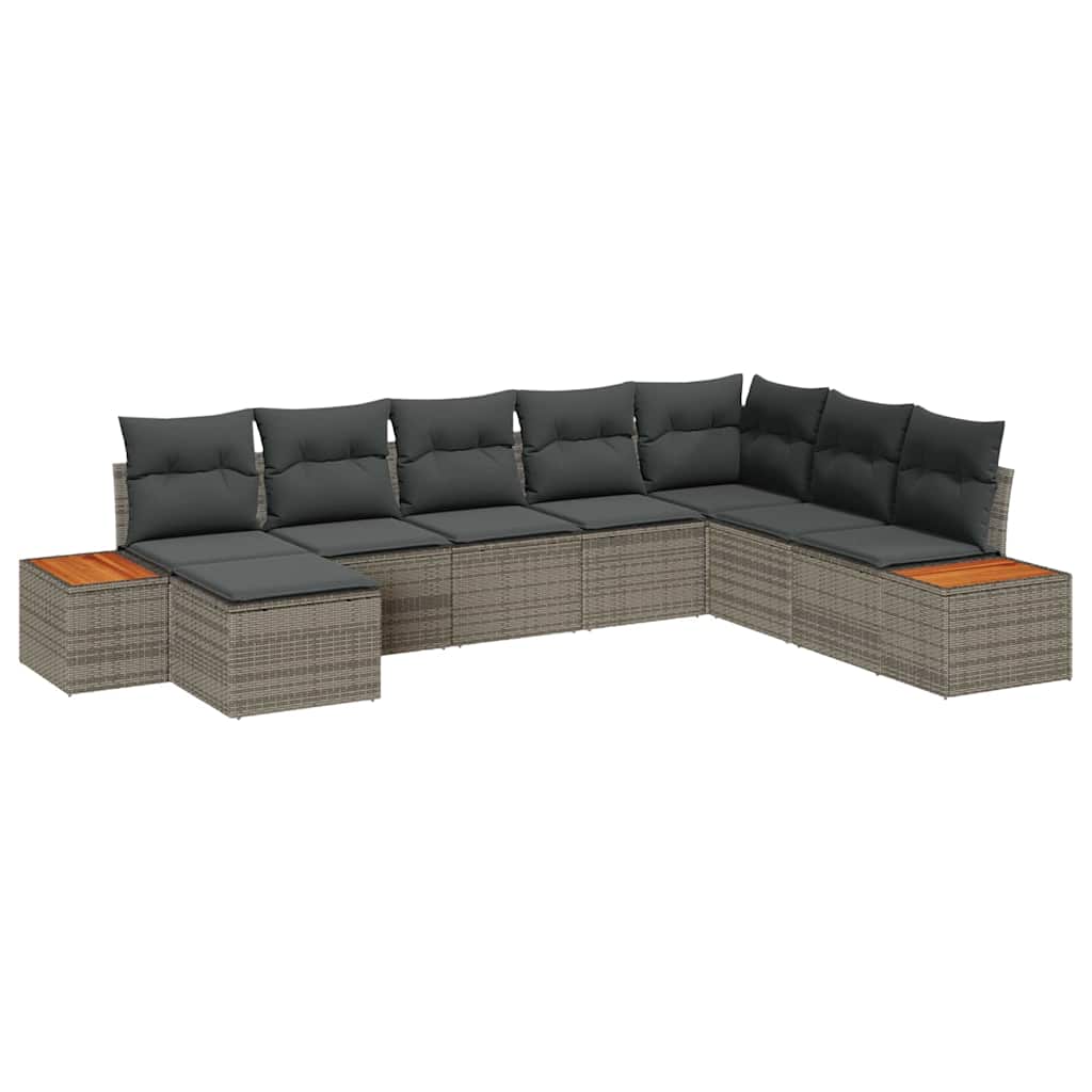 Conjunto de Sofá de Jardim 8 pcs Cinzeto 319 x 209 x 85 cm