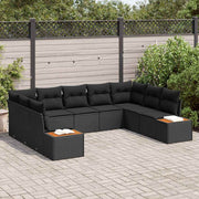 Conjunto de Sofá de Jardim 5 pcs Preto 289 x 209 x 85 cm