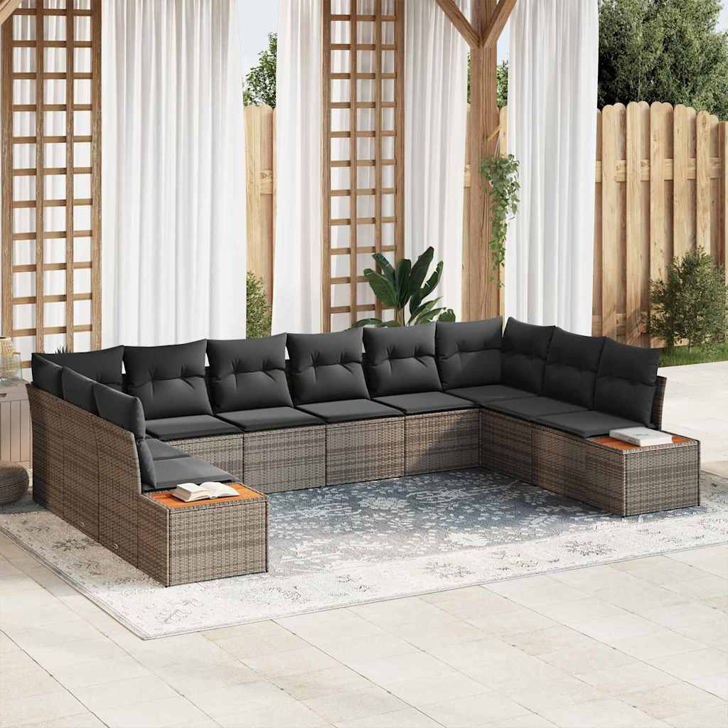 Conjunto de Sofá de Jardim 10 pcs Cinzeto 344 x 209 x 85 cm