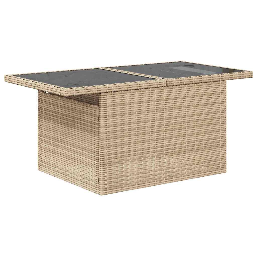 Conjunto de Sofá de Jardim 6 pcs Bege Rattan de Polipropileno