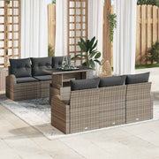 Conjunto de Sofá de Jardim 7 pcs Cinzeto 100 x 55 x 73 cm