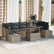 Conjunto de Sofá de Jardim com almofada 8 pcs Cinzeto