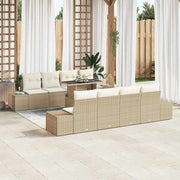 Conjunto de Sofá de Jardim 7 pcs Bege e Creme 100 x 55 x 73 cm