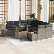 Conjunto de Sofá de Jardim 9 pcs Cinzeto 100 x 55 x 73 cm