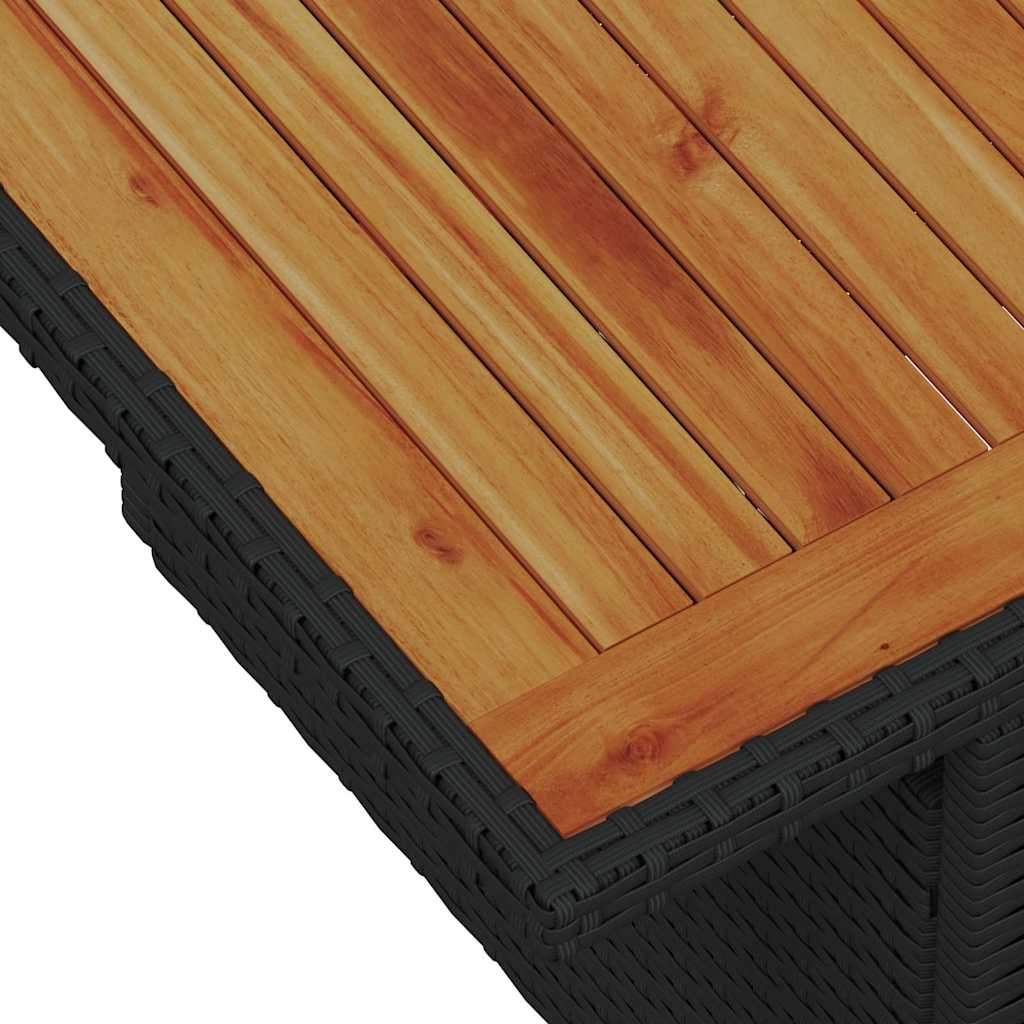 Conjunto de Sofá de Jardim 5 pcs Preto Rattan Sintético