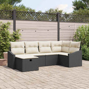 Conjunto de Sofá de Jardim 6 pcs Preto 55 x 62 x 69 cm