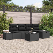 Conjunto de Sofá de Jardim 6 pcs Preto 55 x 62 x 69 cm