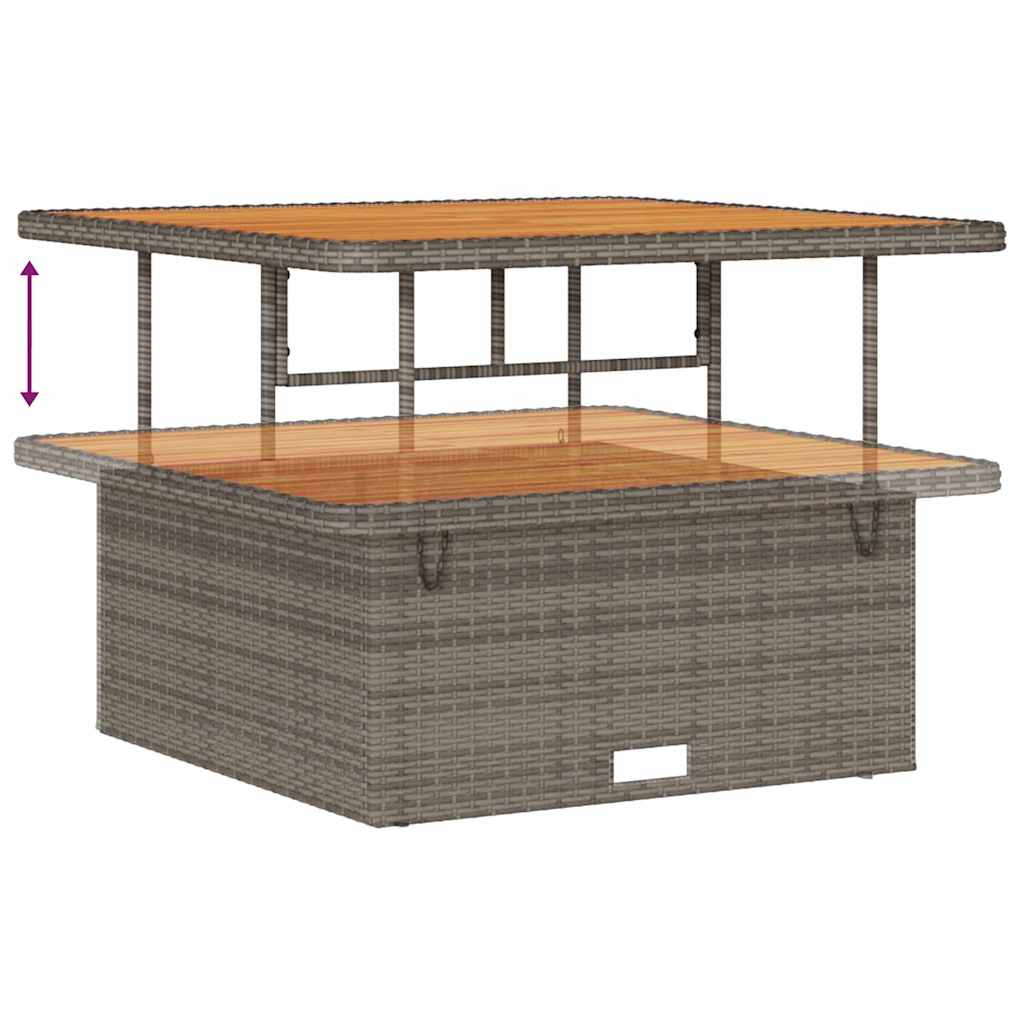 Conjunto de Sofá de Jardim 11 pcs Cinzeto vime PE