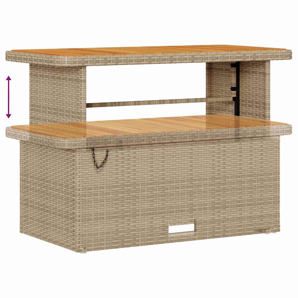 Conjunto de Sofá de Jardim 9 pcs Bege Rattan Sintético