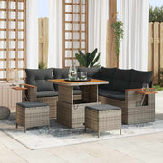 Conjunto de Sofá de Jardim Manual 8 pcs Cinzeto 80 x 80 x 71 cm