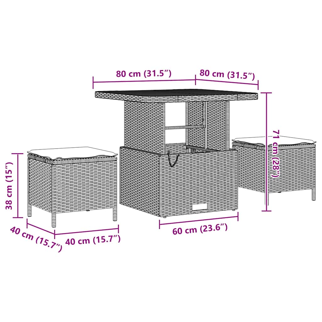 Conjunto de Sofá de Jardim com almofada 13 pcs Cinzeto