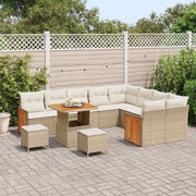 Conjunto de Sofá de Jardim 12 pcs bege e creme 80 x 80 x 71 cm