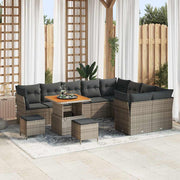 Conjunto de Sofá de Jardim 12 pcs Cinzeto 80 x 80 x 71 cm