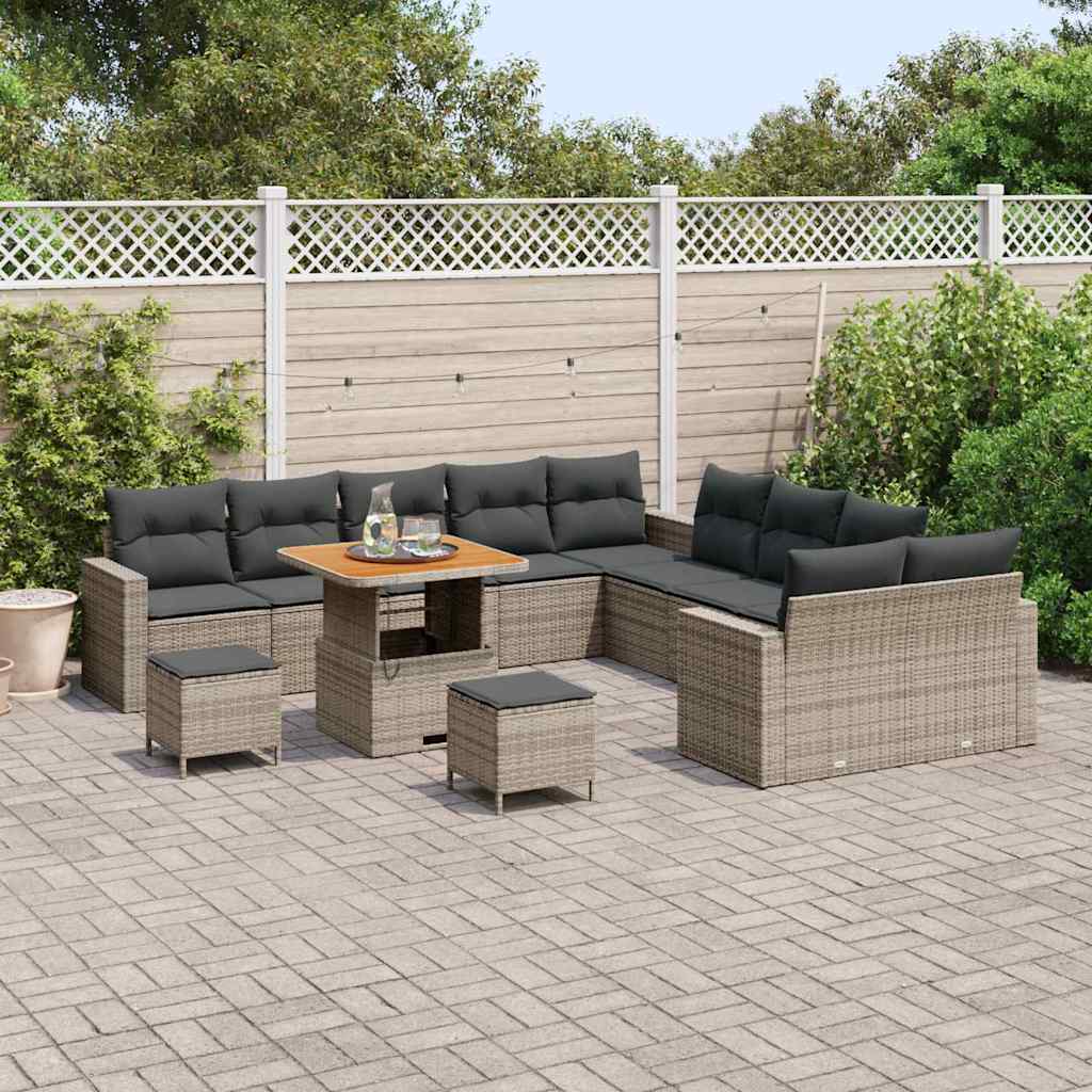 Conjunto de Sofá de Jardim 13 pcs Cinzeto 80 x 80 x 71 cm