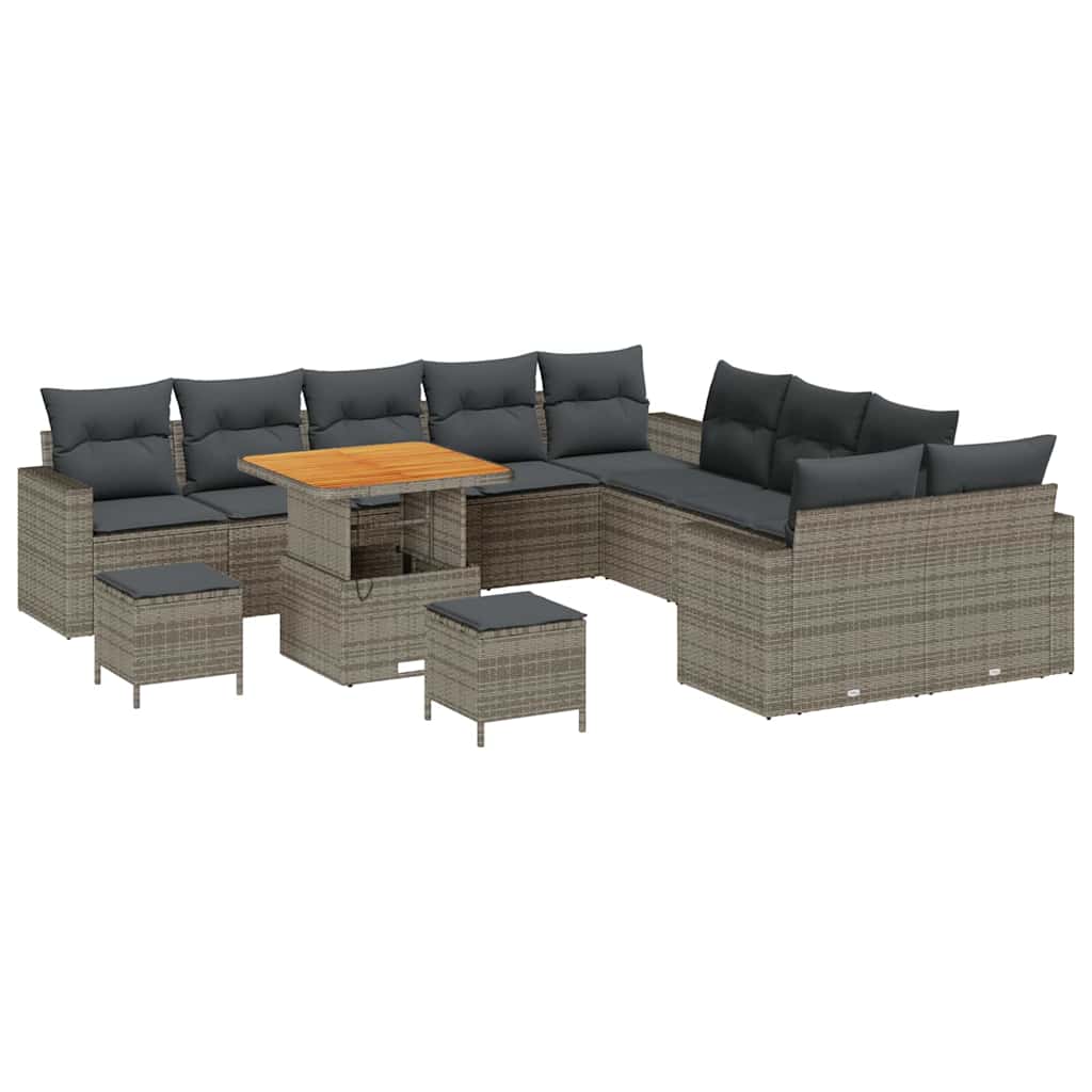 Conjunto de Sofá de Jardim 13 pcs Cinzeto 80 x 80 x 71 cm
