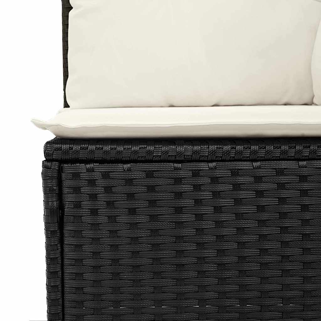 Conjunto de Sofá de Jardim 14 pcs Preto Rattan Sintético