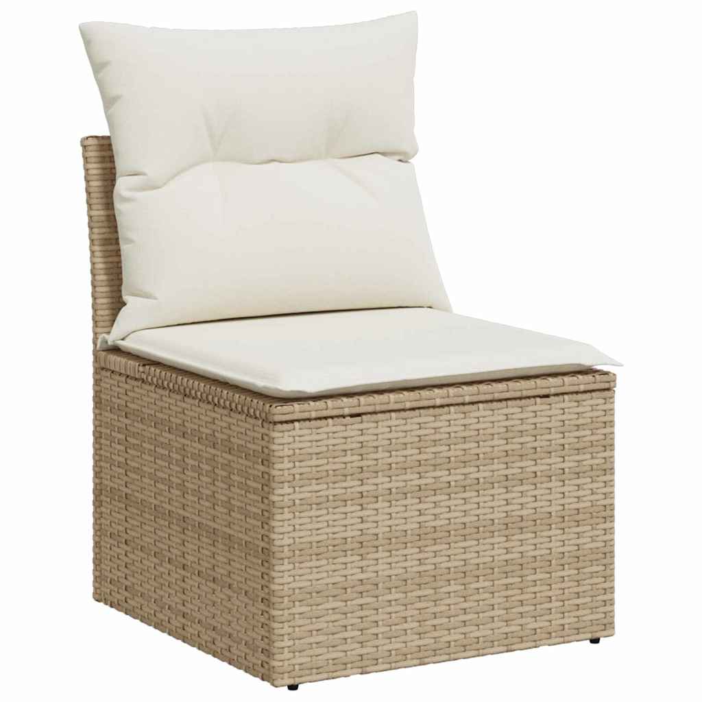 Conjunto de Sofá de Jardim 9 pcs bege e creme 80 x 80 x 71 cm