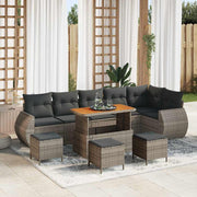 Conjunto de Sofá de Jardim 10 pcs Cinzeto 110 x 55 x 71 cm