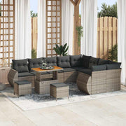 Conjunto de Sofá de Jardim 12 pcs Cinzeto 90 x 55 x 71 cm