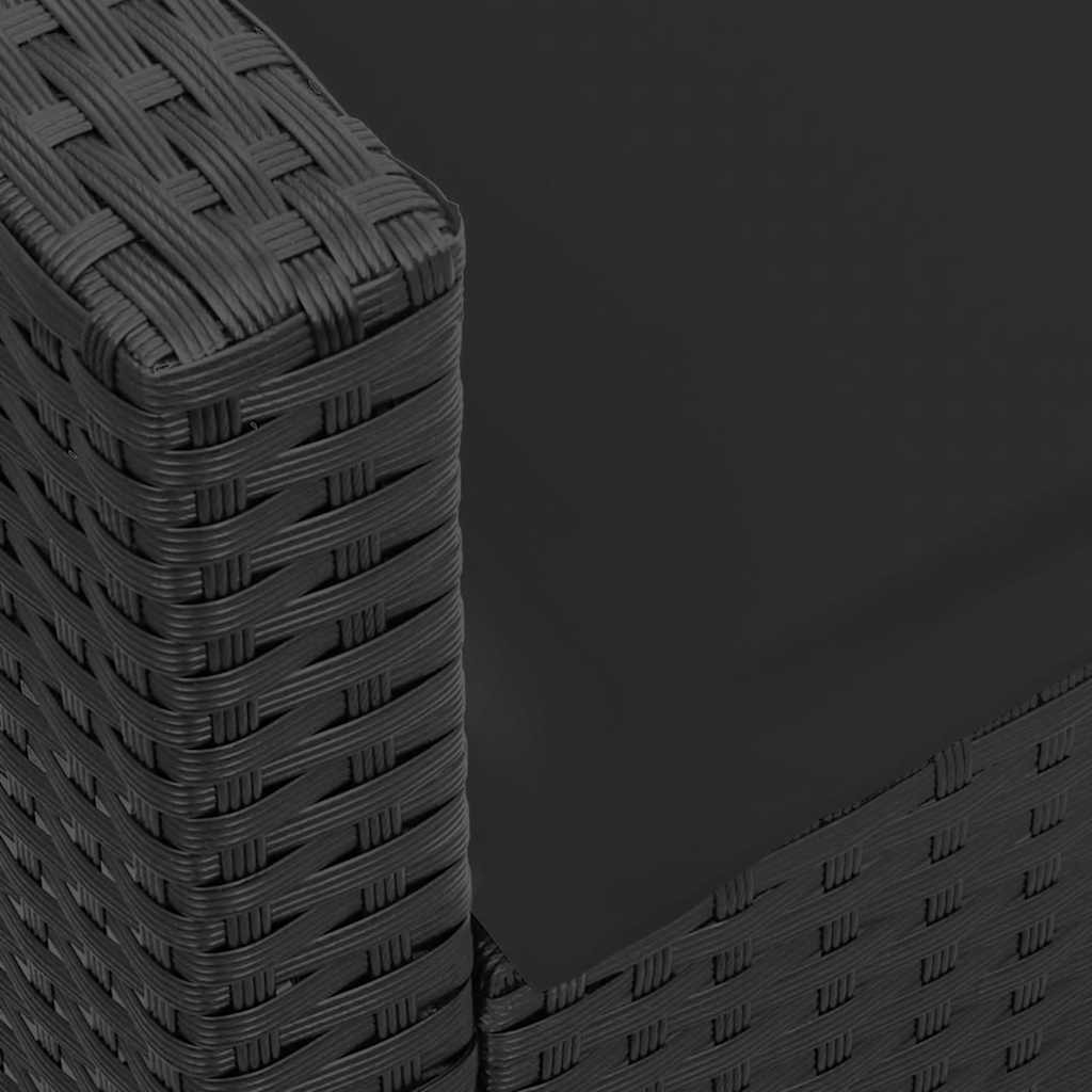 Sofá de jardim com almofadões vime PE bege