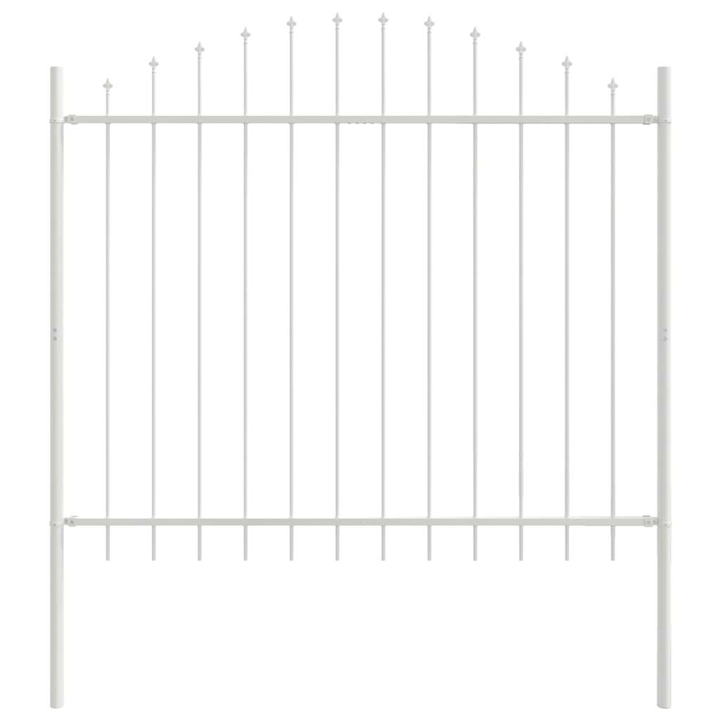Cerca para Jardim Branco 680 x 125 cm Aço revestido a pó
