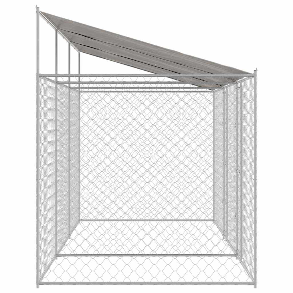 Jaula para cão Prateado 800 x 200 x 256 cm Aço Galvanizado