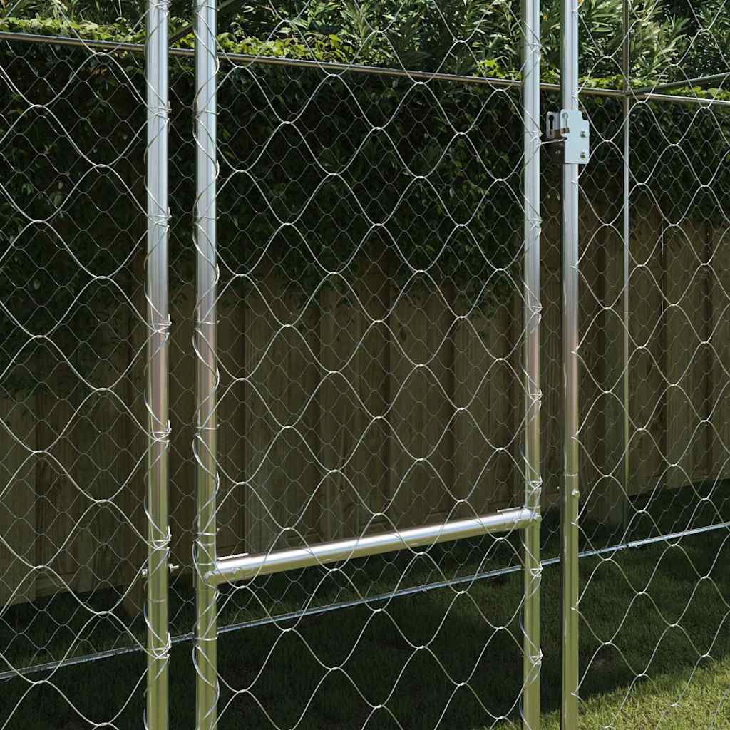 Jaula para cão Prateado 800 x 200 x 256 cm Aço Galvanizado