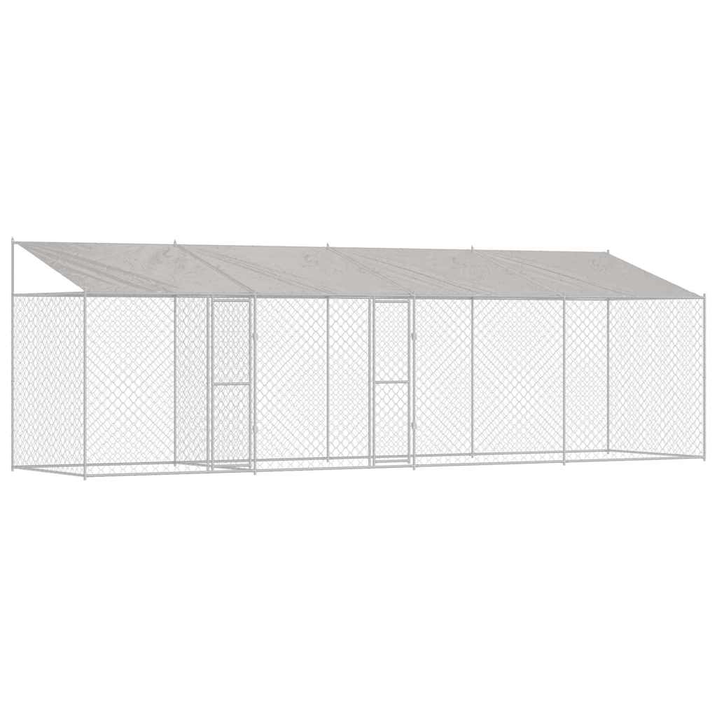 Jaula para cão Prateado 800 x 200 x 256 cm Aço Galvanizado