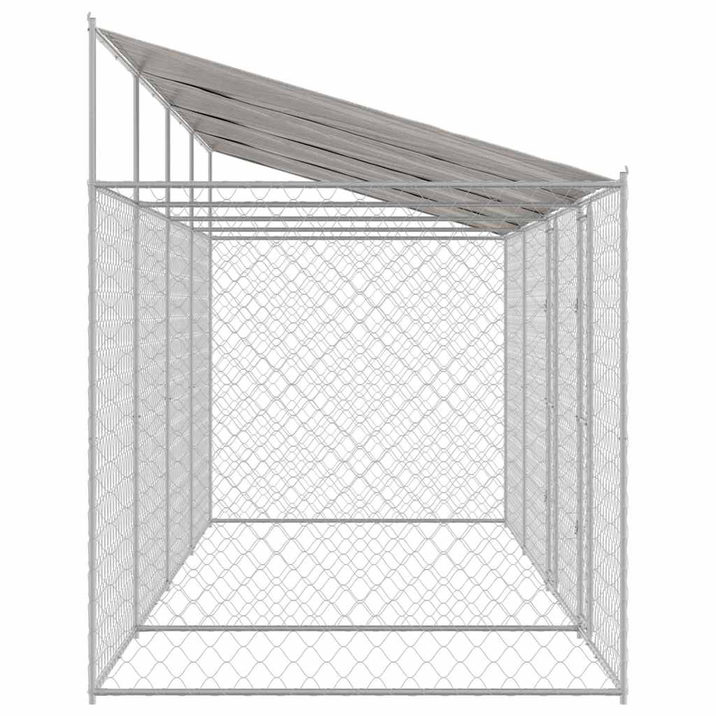 Jaula para cão Prateado 800 x 200 x 256 cm Aço Galvanizado
