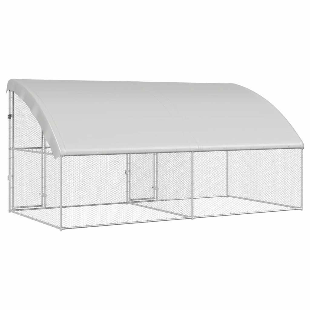 Gaiola para galinhas Prateado 400 x 200 x 198.5 cm