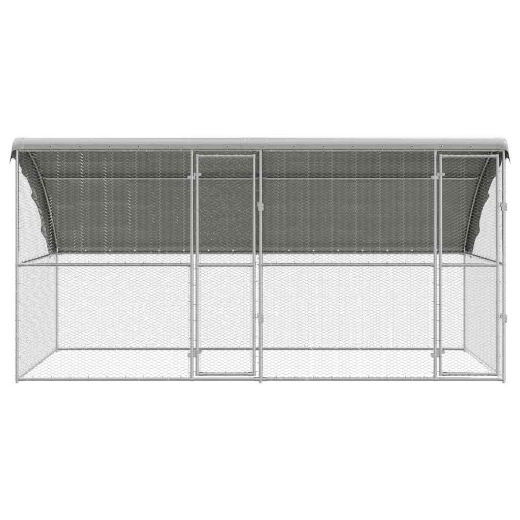 Gaiola para galinhas Prateado 400 x 200 x 198.5 cm