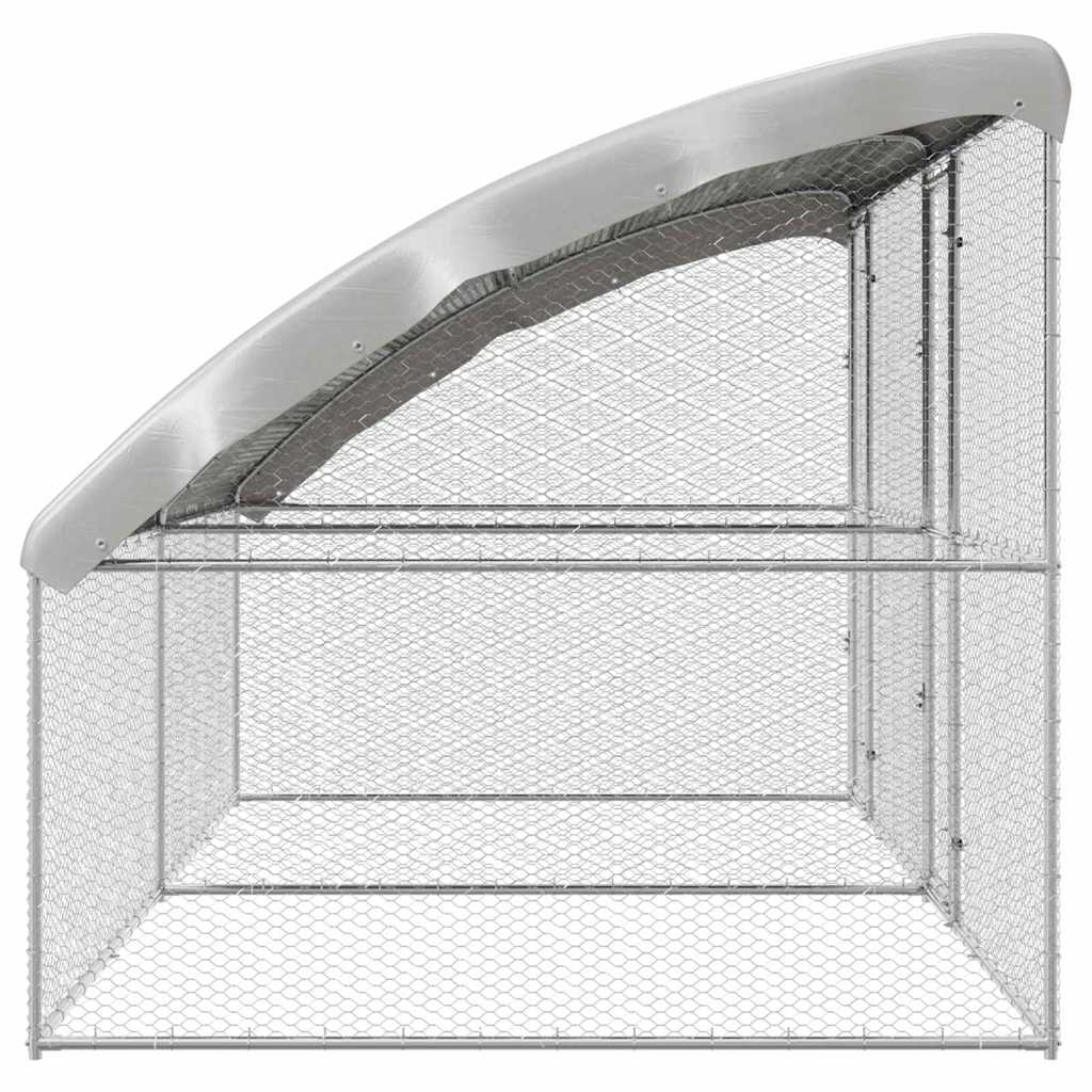 Gaiola para galinhas Prateado 400 x 200 x 198.5 cm