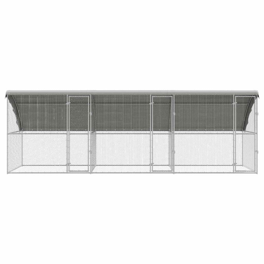 Gaiola para galinhas Prateado 400 x 200 x 198.5 cm