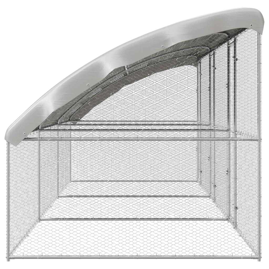 Gaiola para galinhas Prateado 400 x 200 x 198.5 cm