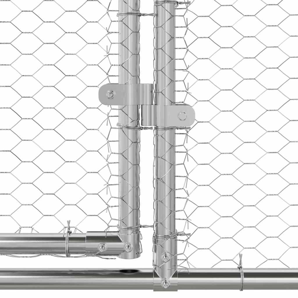 Gaiola para galinhas Prateado 400 x 200 x 198.5 cm