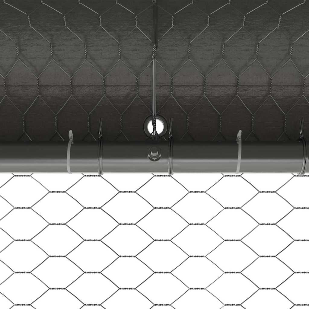 Gaiola para galinhas Prateado 400 x 200 x 198.5 cm