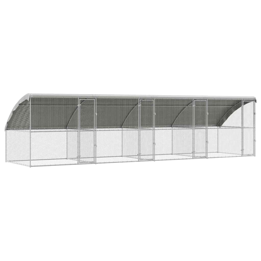 Gaiola para galinhas Prateado 400 x 200 x 198.5 cm