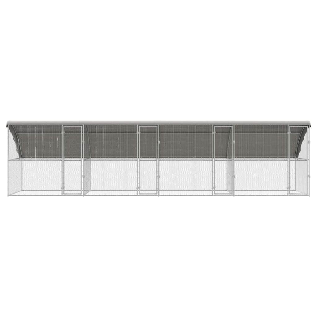 Gaiola para galinhas Prateado 400 x 200 x 198.5 cm
