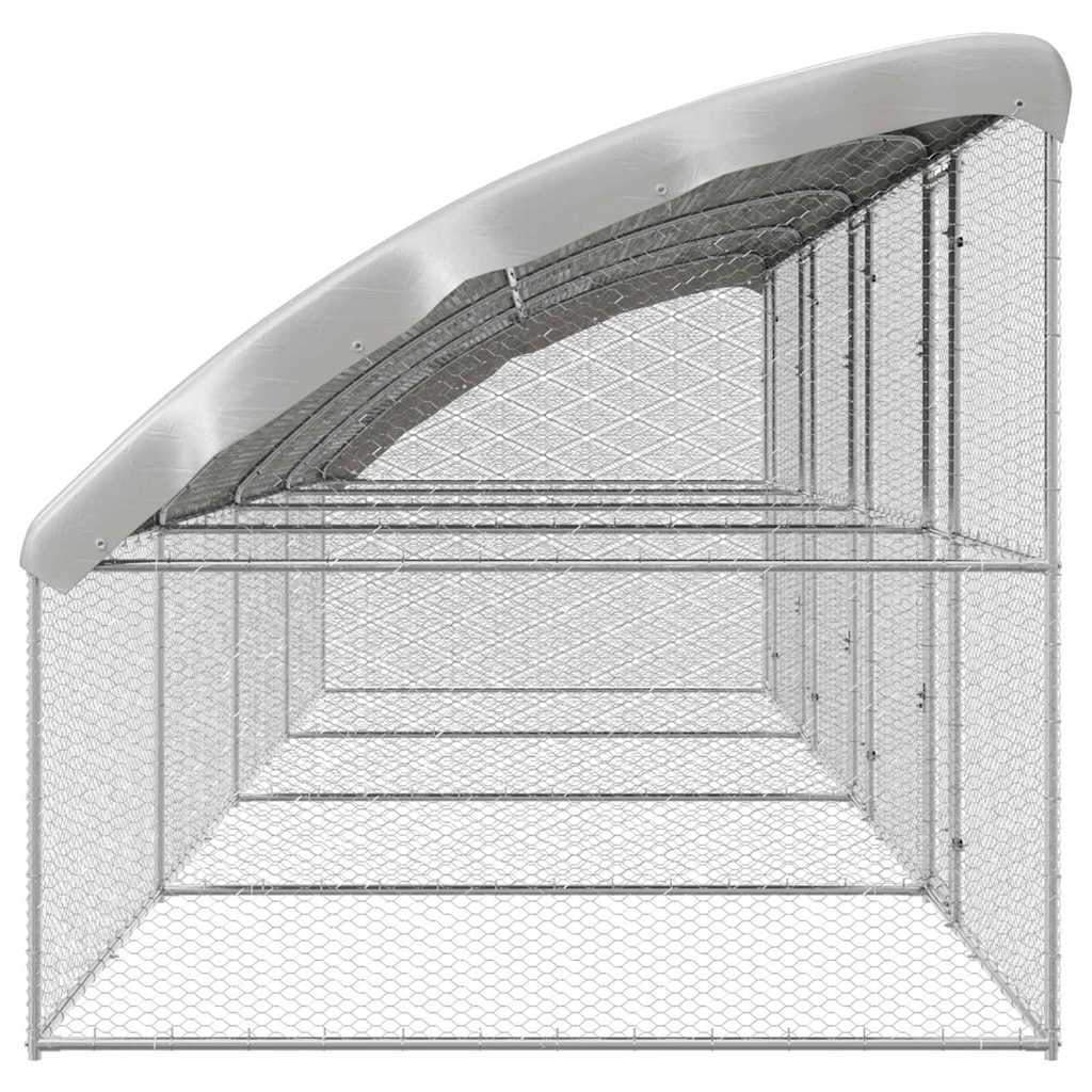 Gaiola para galinhas Prateado 400 x 200 x 198.5 cm