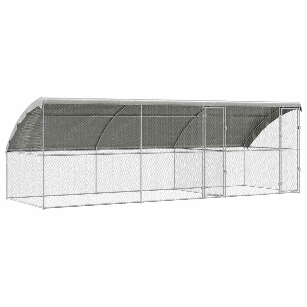 Gaiola para galinhas Prateado 400 x 200 x 198.5 cm