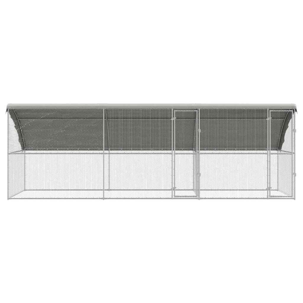 Gaiola para galinhas Prateado 400 x 200 x 198.5 cm