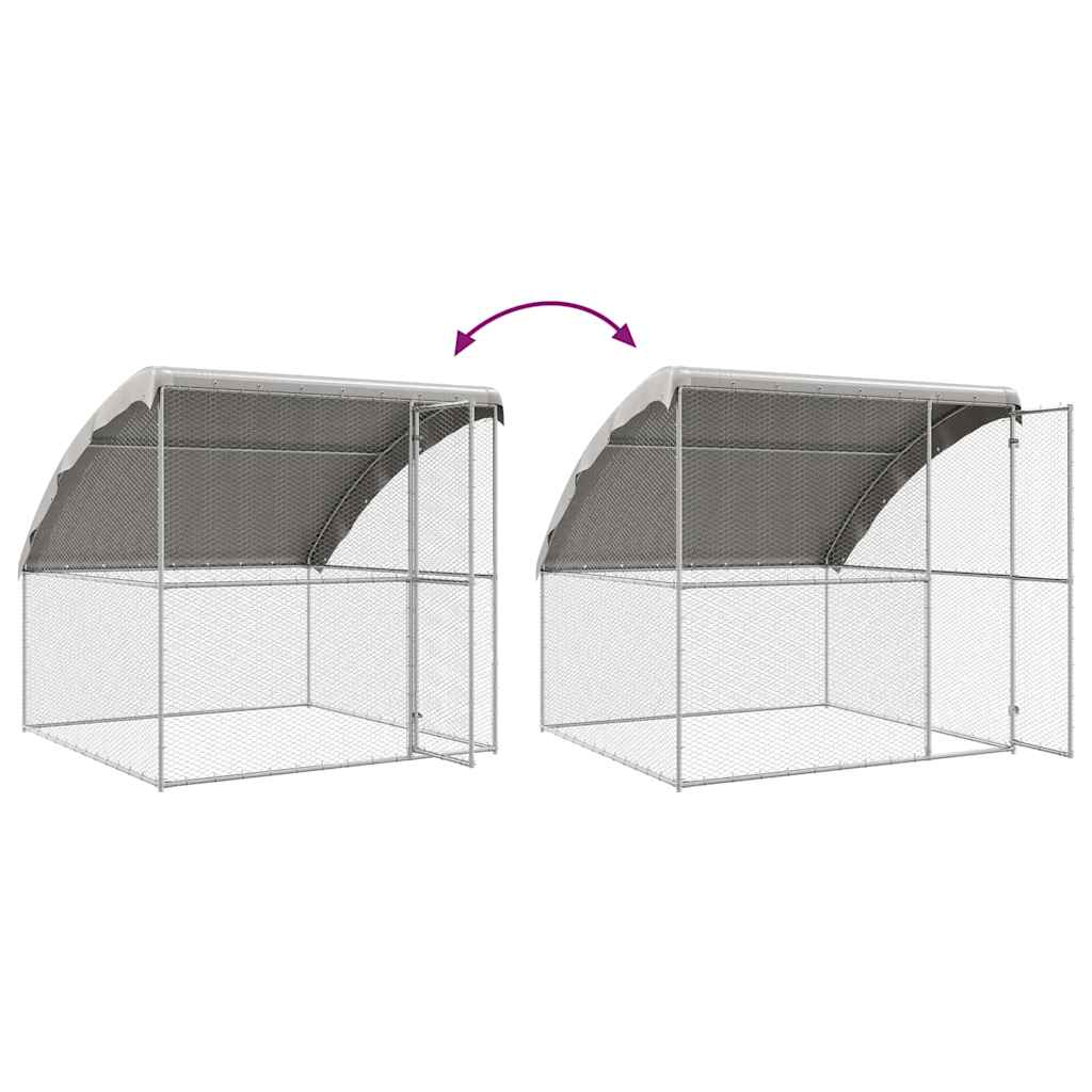 Gaiola para galinhas Prateado 400 x 200 x 198.5 cm