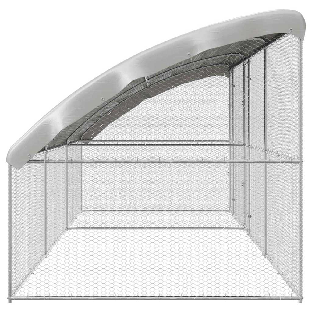 Gaiola para galinhas Prateado 400 x 200 x 198.5 cm