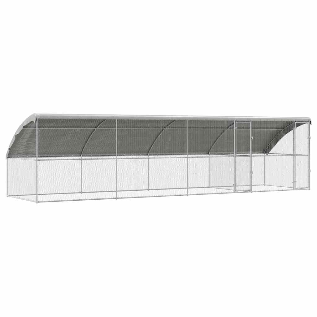 Gaiola para galinhas Prateado 400 x 200 x 198.5 cm