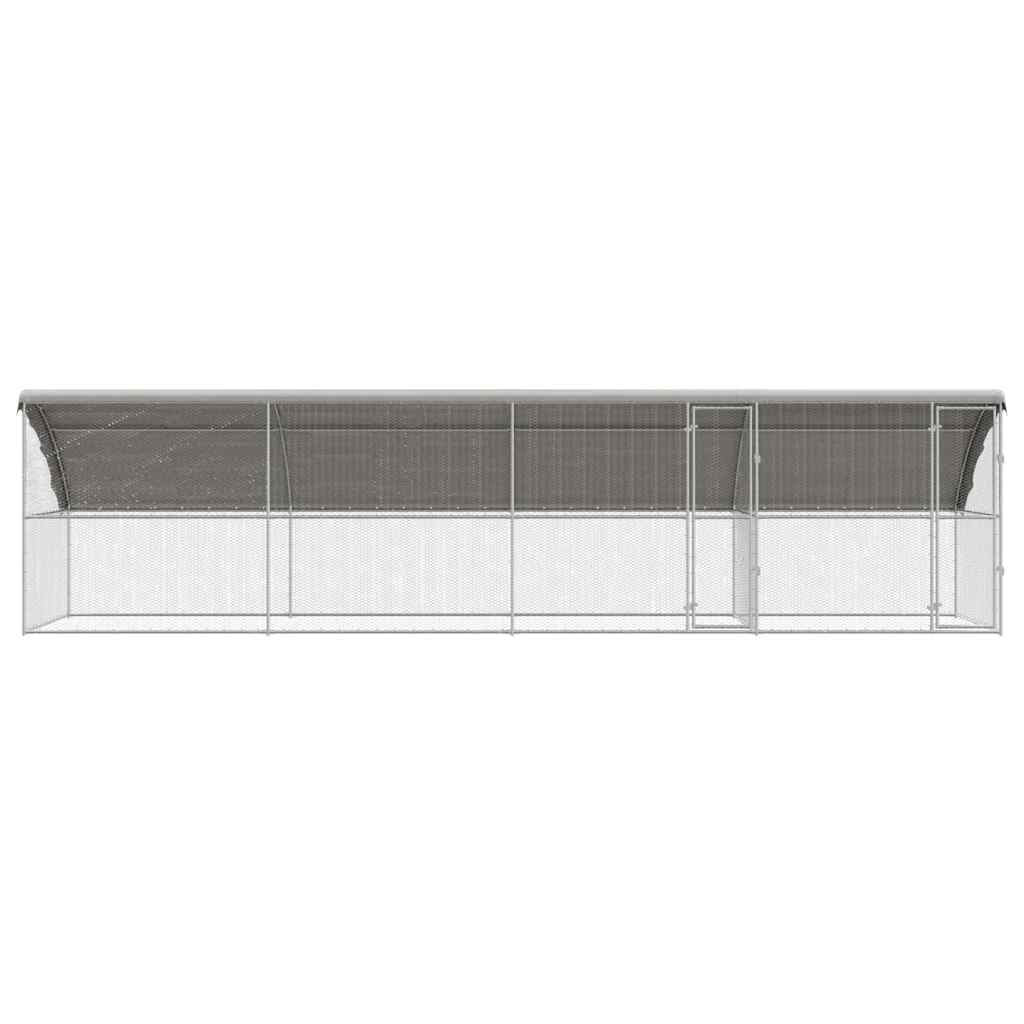 Gaiola para galinhas Prateado 400 x 200 x 198.5 cm
