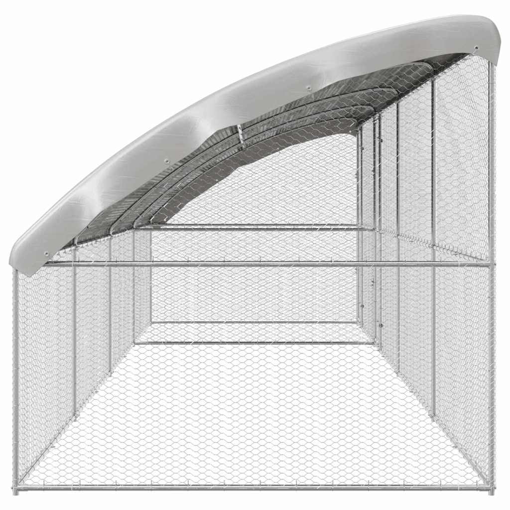 Gaiola para galinhas Prateado 400 x 200 x 198.5 cm