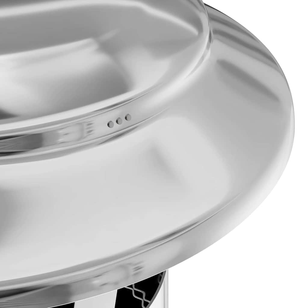 Extensão de Chaminé Prateado 35 x 35 x 132 cm Aço inoxidável