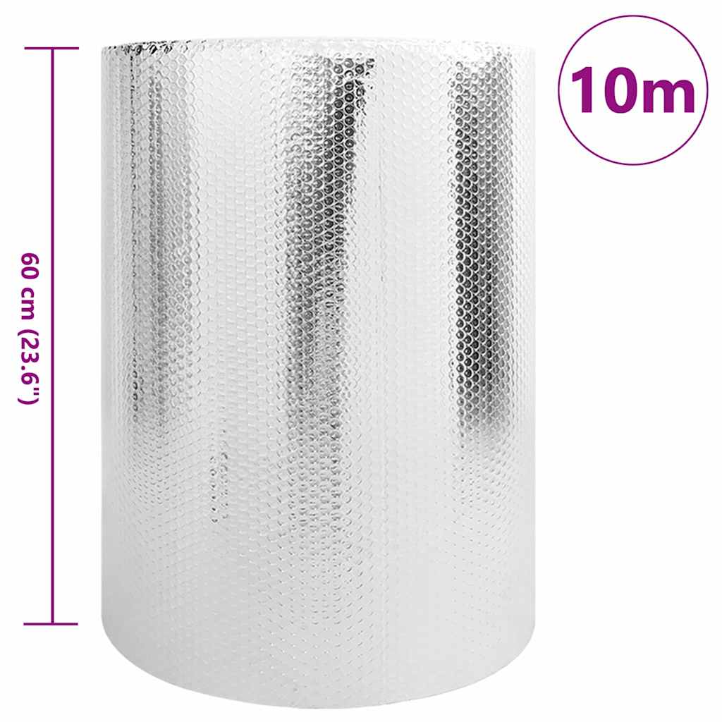 Refletor de calor para radiador Prateado 0.6 x 10 m Alumínio